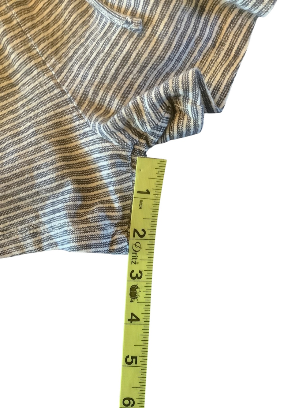 prAna Striped Romper XS Gray White Casual Lounge Travel Summer One Piece - Picture 6 of 6